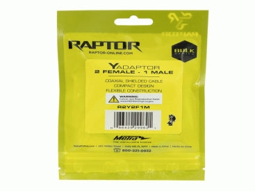 Raptor RCA Y Adaptor (2 Female / 1 Male)