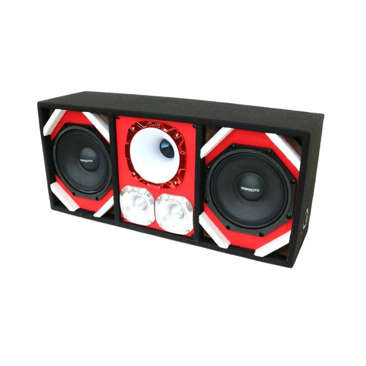 8" Deejay LED Loaded Red Chuchero Box