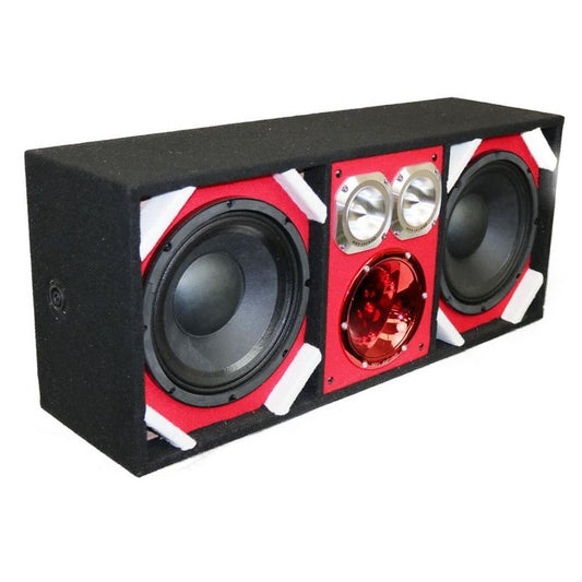 10" Deejay LED Loaded Red Chuchero Box