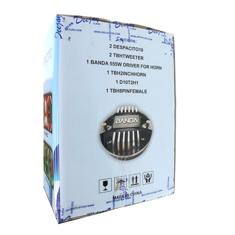 10" Deejay LED Loaded Blue Chuchero Box