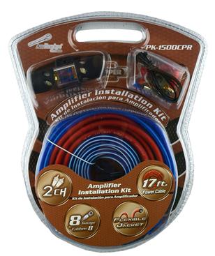 Audiopipe 8 Gauge Amp Kit (100% Copper, With Fuse Holder, Etc.)