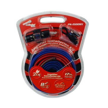 Audiopipe 8 Gauge Amp Kit (Flexible Jacket, With Fuse Holder, 1500 W)